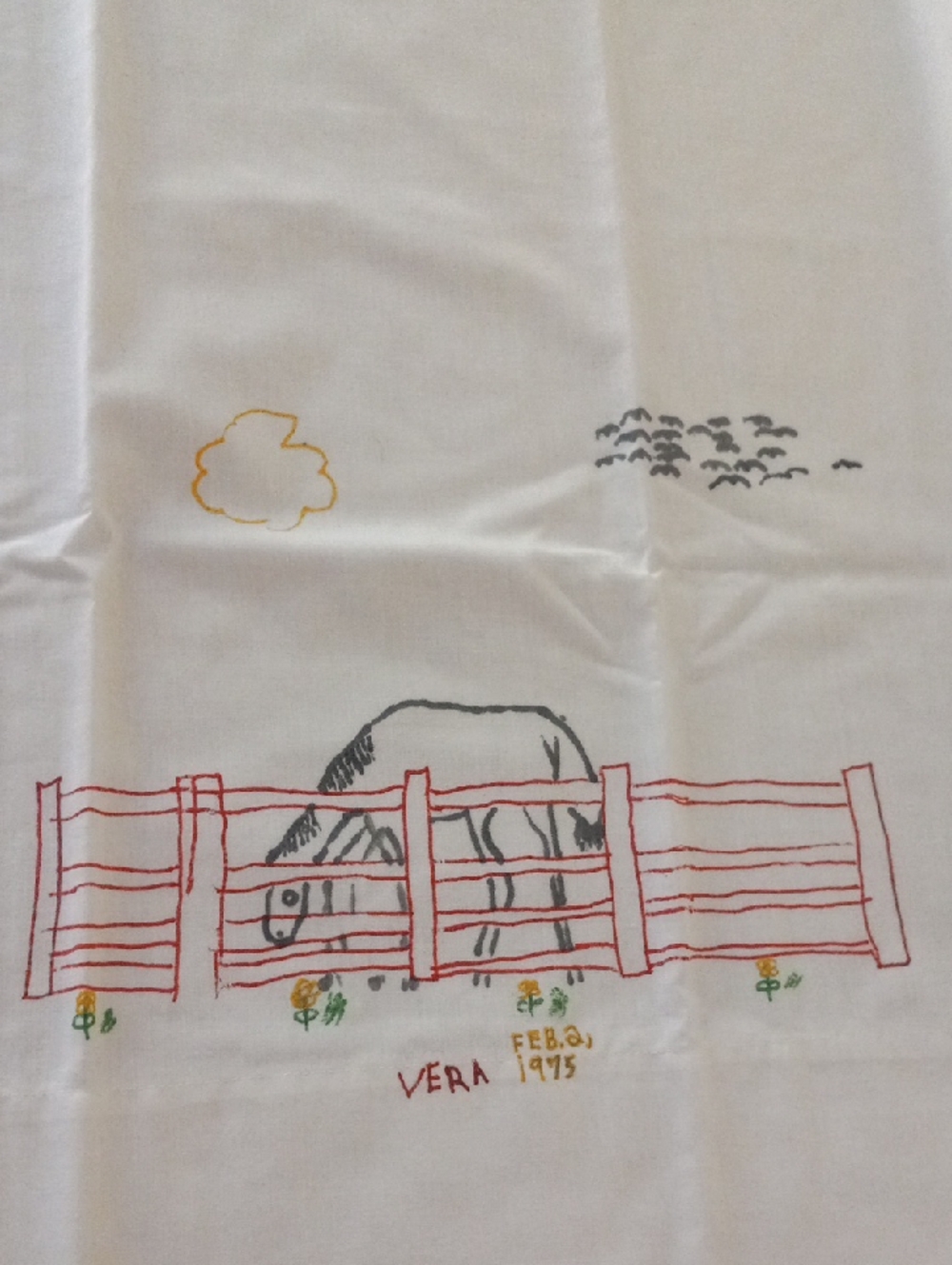 Vintage 1970’s Child Art Pillow Cases. Set Of 3 - Picture 8 of 10